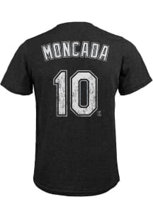 Yoan Moncada Chicago White Sox Black Name And Number Short Sleeve Fashion Player T Shirt