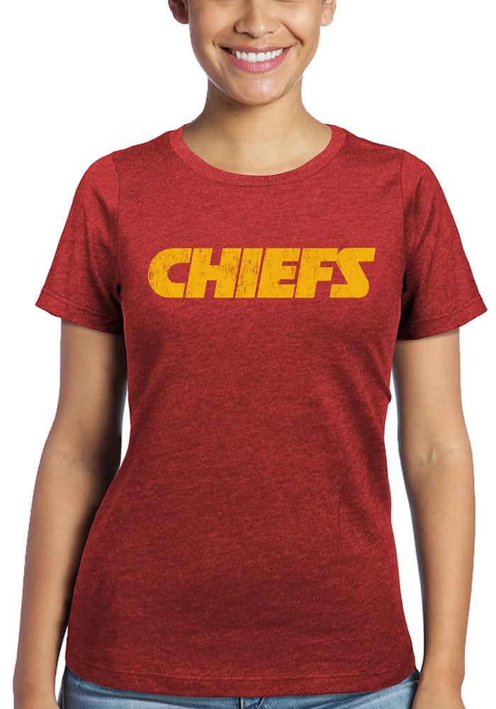 Kansas City Chiefs Womens Triblend Crew T-Shirt - Yellow