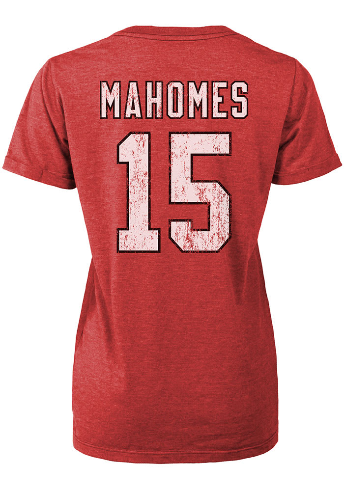 Patrick Mahomes Kansas City Chiefs Womens Red Boyfriend Player T-Shirt