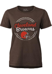 Cleveland Browns Womens Brown End Around Boyfriend Short Sleeve T-Shirt