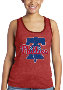 Philadelphia Phillies Womens Red Triblend Tank Top