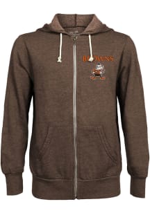 Brownie  Majestic Threads Cleveland Browns Mens Brown Brownie Long Sleeve Zip Fashion