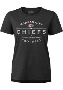 Kansas City Chiefs Womens Black Boyfriend Vintage Short Sleeve T-Shirt
