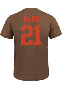 Denzel Ward Cleveland Browns Brown Name And Number Short Sleeve Fashion Player T Shirt