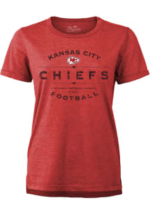 Kansas City Chiefs Womens Red Vintage Boyfriend Short Sleeve T-Shirt