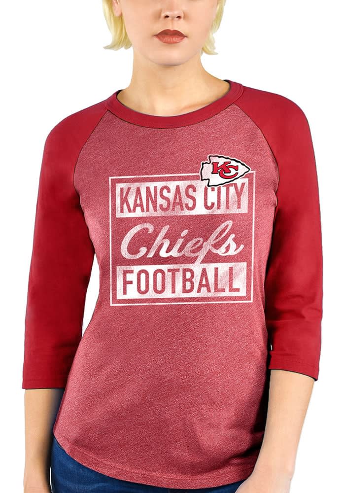 Patrick Mahomes Kansas City Chiefs Womens Red Boyfriend Long Sleeve Player  T Shirt