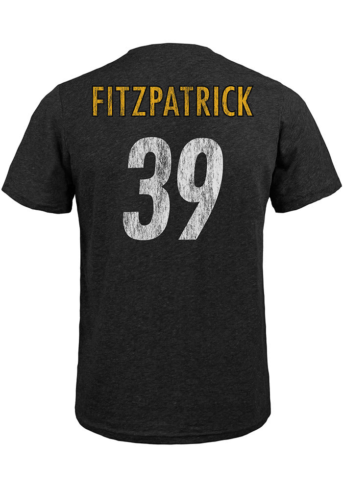 Minkah Fitzpatrick Pittsburgh Steelers Black Name And Number Short Sleeve Fashion Player T Shirt