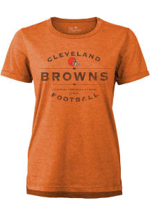 Cleveland Browns Womens Orange Vintage Boyfriend Short Sleeve T-Shirt