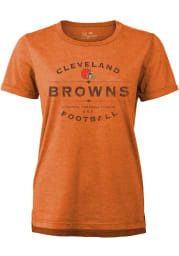 Cleveland Browns Womens Orange Vintage Boyfriend Short Sleeve T-Shirt