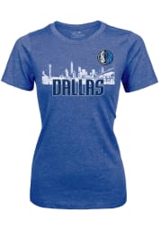 Dallas Mavericks Womens Blue Skyline Short Sleeve T-Shirt