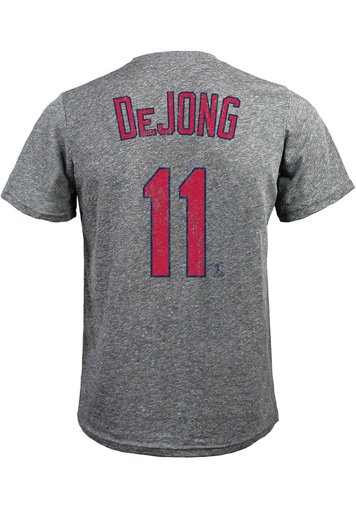 Men's Nike Paul DeJong Red St. Louis Cardinals Name & Number T-Shirt