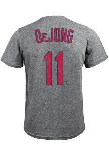 Paul DeJong St Louis Cardinals Grey Name and Number Short Sleeve Fashion Player T Shirt
