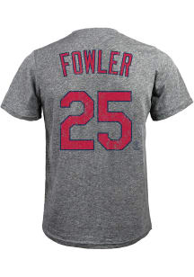 Dexter Fowler St Louis Cardinals Grey Name and Number Short Sleeve Fashion Player T Shirt