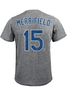 Whit Merrifield Kansas City Royals Grey Name and Number Short Sleeve Fashion Player T Shirt
