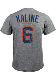 Al Kaline Detroit Tigers Grey Name And Number Short Sleeve Fashion Player T Shirt