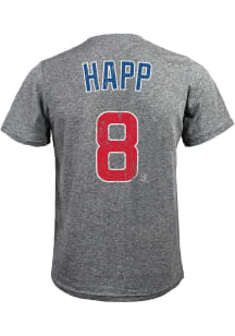 Ian Happ Chicago Cubs Grey Name and Number Short Sleeve Fashion Player T Shirt