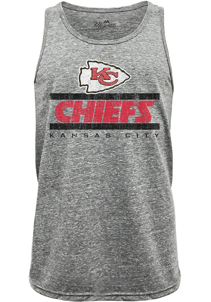 Kansas City Chiefs Gray Wordmark Sleeveless Top