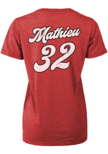 Tyrann Mathieu Kansas City Chiefs Womens Red Boyfriend Player T-Shirt