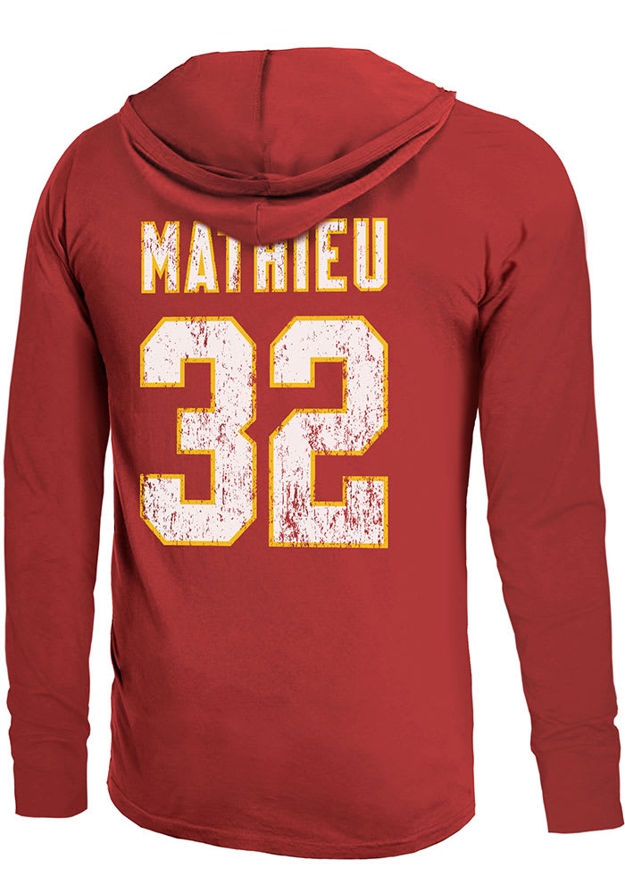 Tyrann Mathieu Kansas City Chiefs Mens Red Primary Name and Number Player Hood
