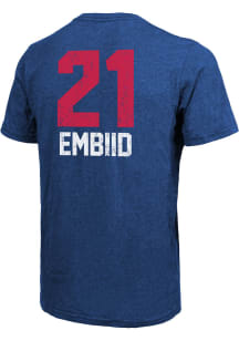 Joel Embiid Philadelphia 76ers Blue Aldo Short Sleeve Fashion Player T Shirt