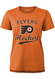 Philadelphia Flyers Womens Orange Triblend Short Sleeve T-Shirt