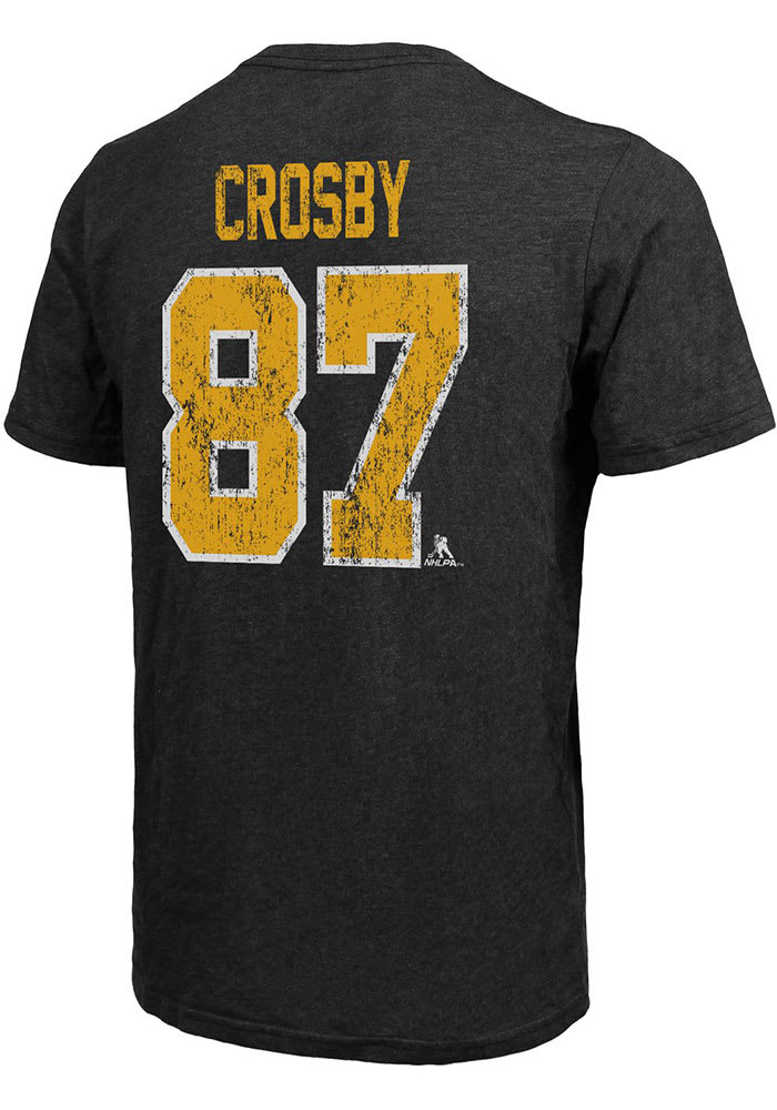 Sidney Crosby Pittsburgh Penguins Black Primary Short Sleeve Fashion Player T Shirt