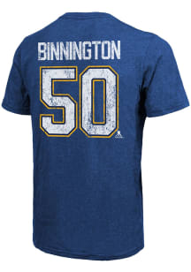 Jordan Binnington St Louis Blues Blue Primary Player Short Sleeve Fashion Player T Shirt