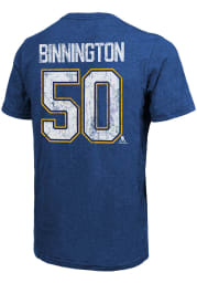 Jordan Binnington St Louis Blues Blue Primary Player Short Sleeve Fashion Player T Shirt