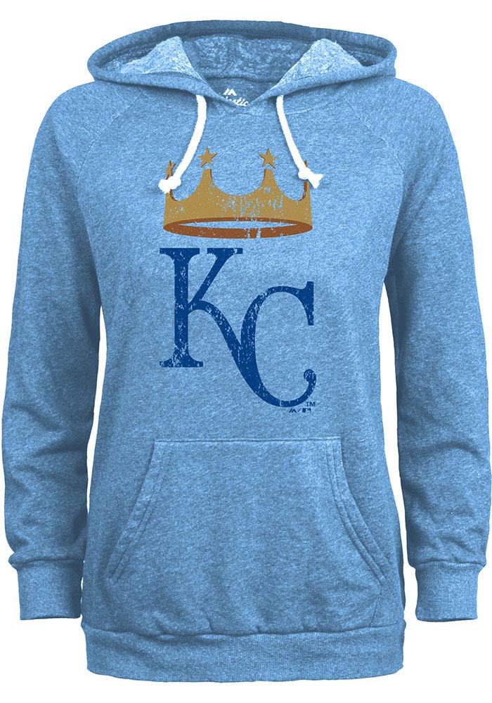 Kansas City Royals Womens Light Blue Alt Logo Hooded Sweatshirt