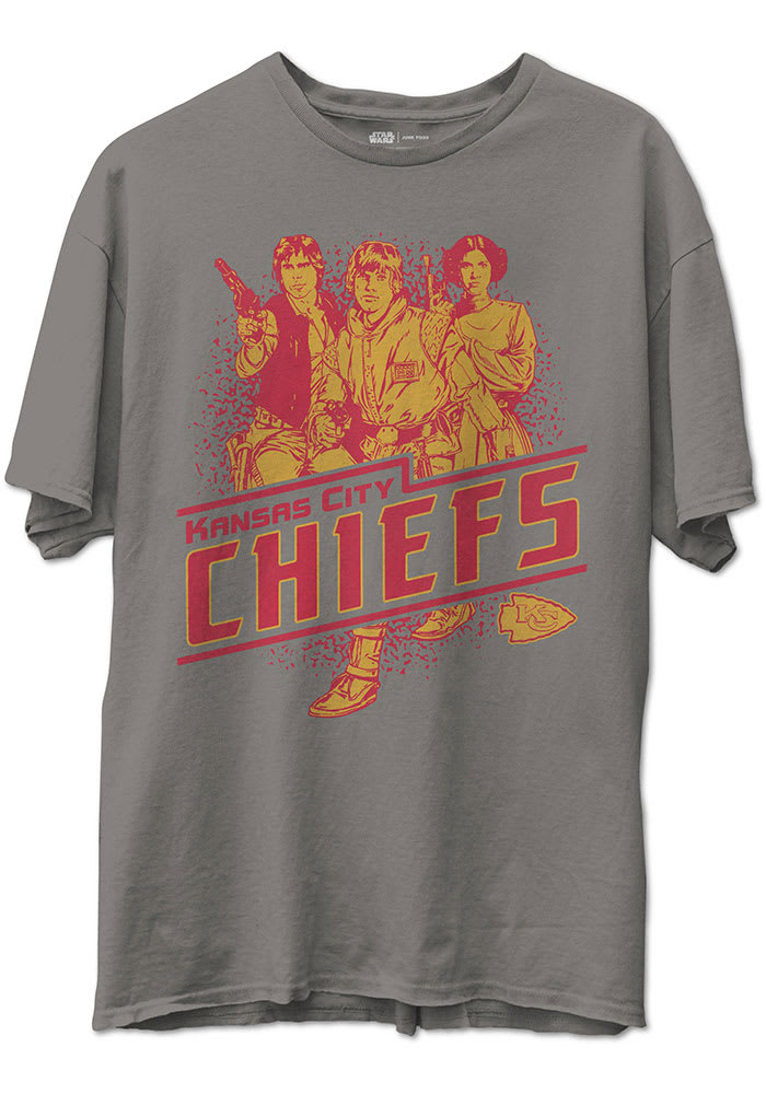 Junk Food Clothing Kansas City Chiefs Grey Star Wars Rebels Short Sleeve T Shirt