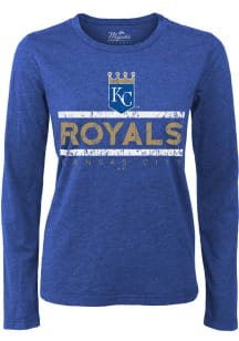 Kansas City Royals Womens Blue Boyfriend LS Tee