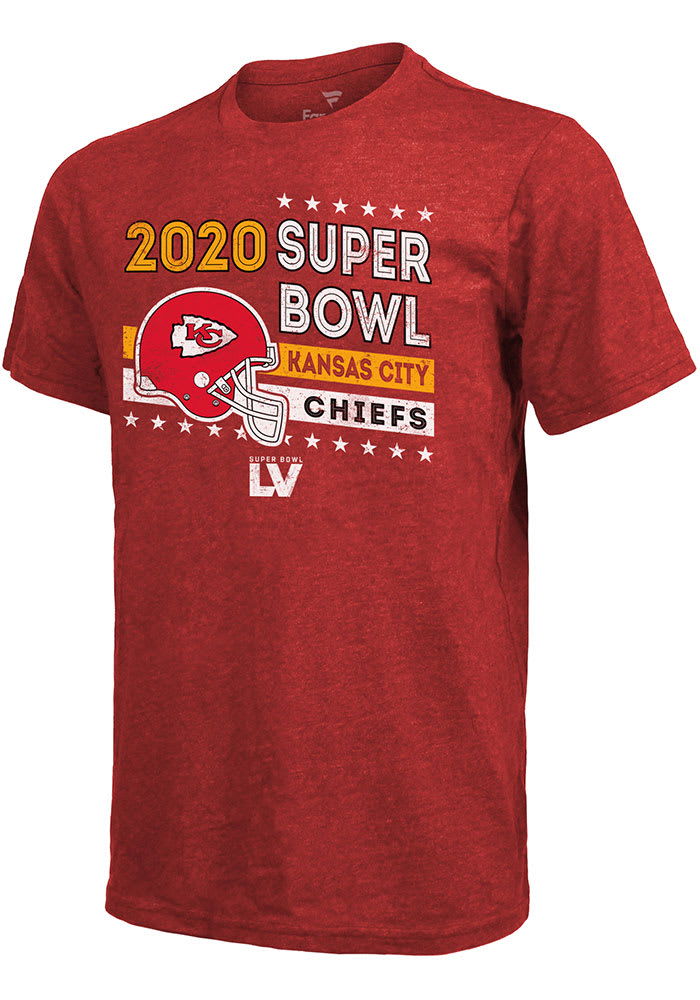 Kansas City Chiefs Red Super Bowl LV Triple Option Short Sleeve Fashion T Shirt