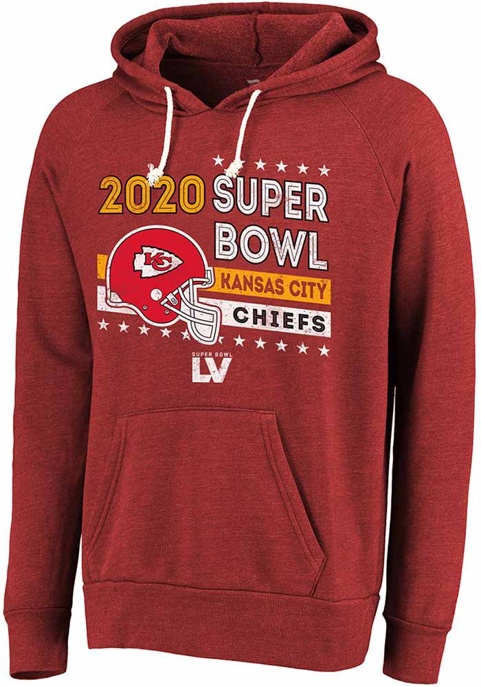 Kansas City Chiefs Mens Red Super Bowl LV Triple Option Fashion Hood