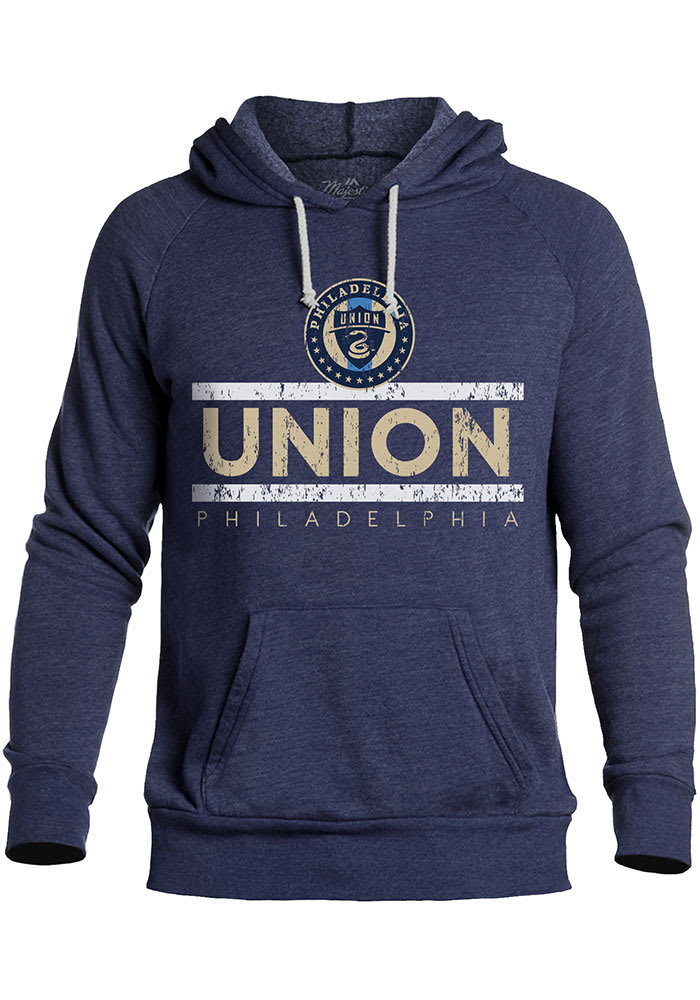 Philadelphia Union Mens Navy Blue SIDELINE Fashion Hood
