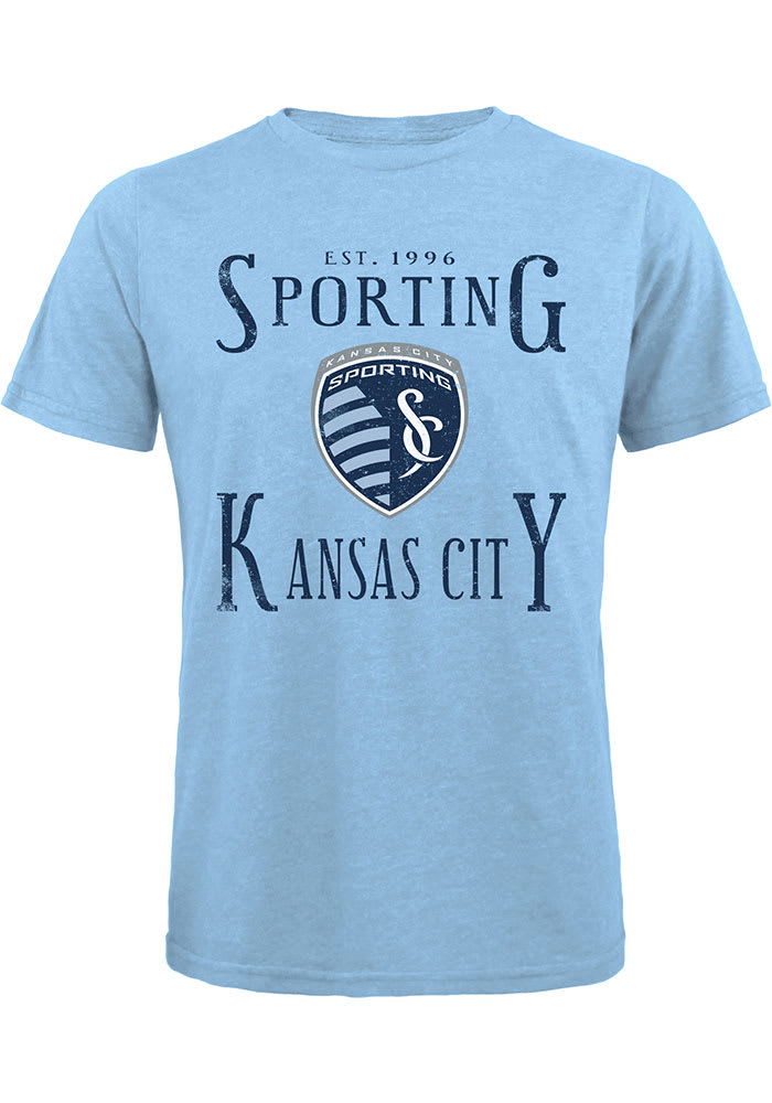 Sporting Kansas City Light Blue ESTABLISHED Short Sleeve Fashion T Shirt