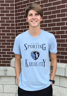 Sporting Kansas City Light Blue ESTABLISHED Short Sleeve Fashion T Shirt