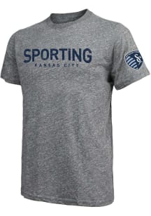 Sporting Kansas City Grey Wordmark Short Sleeve Fashion T Shirt