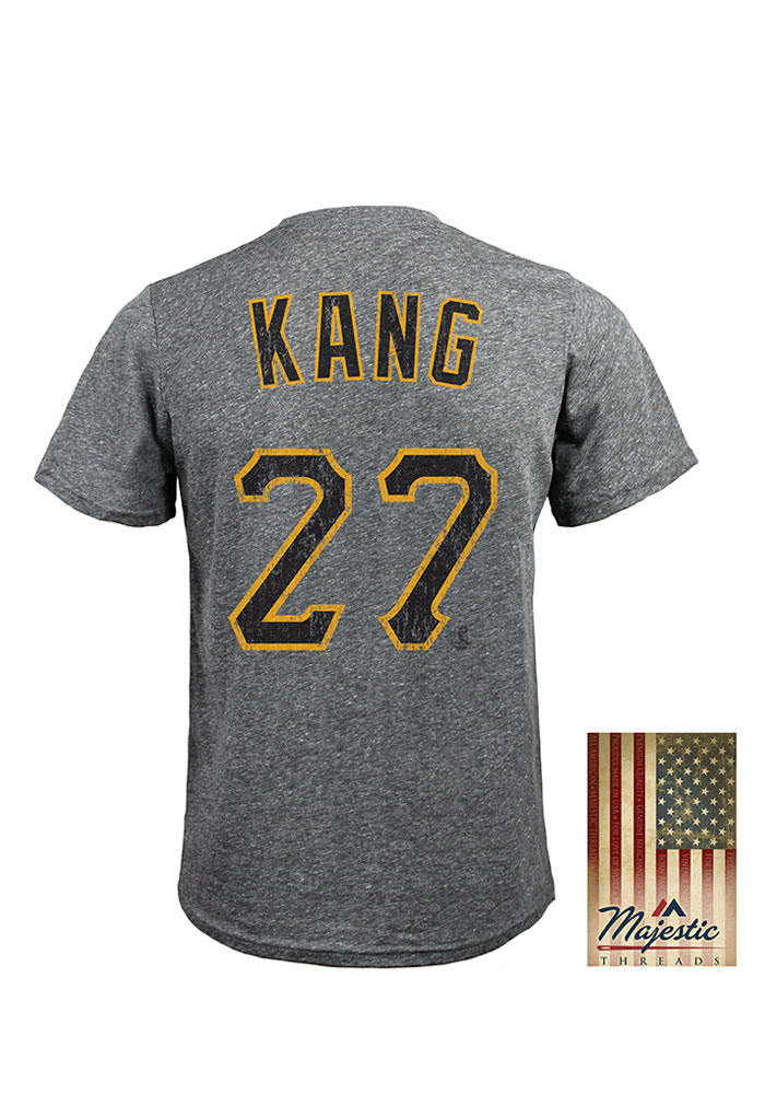 Men's Pittsburgh Pirates Jung Ho Kang Majestic Black Name & Number T-Shirt