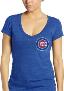 Jason Heyward Chicago Cubs Womens Blue Triblend V-Neck Player T-Shirt