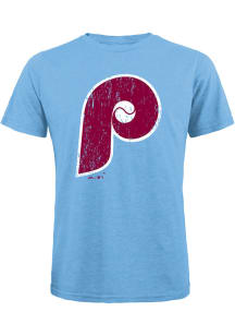 Philadelphia Phillies Light Blue Coop Logo Short Sleeve Fashion T Shirt