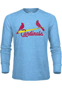 St Louis Cardinals Light Blue Wordmark Long Sleeve Fashion T Shirt
