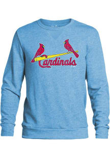 St Louis Cardinals Mens Light Blue Wordmark Long Sleeve Fashion Sweatshirt