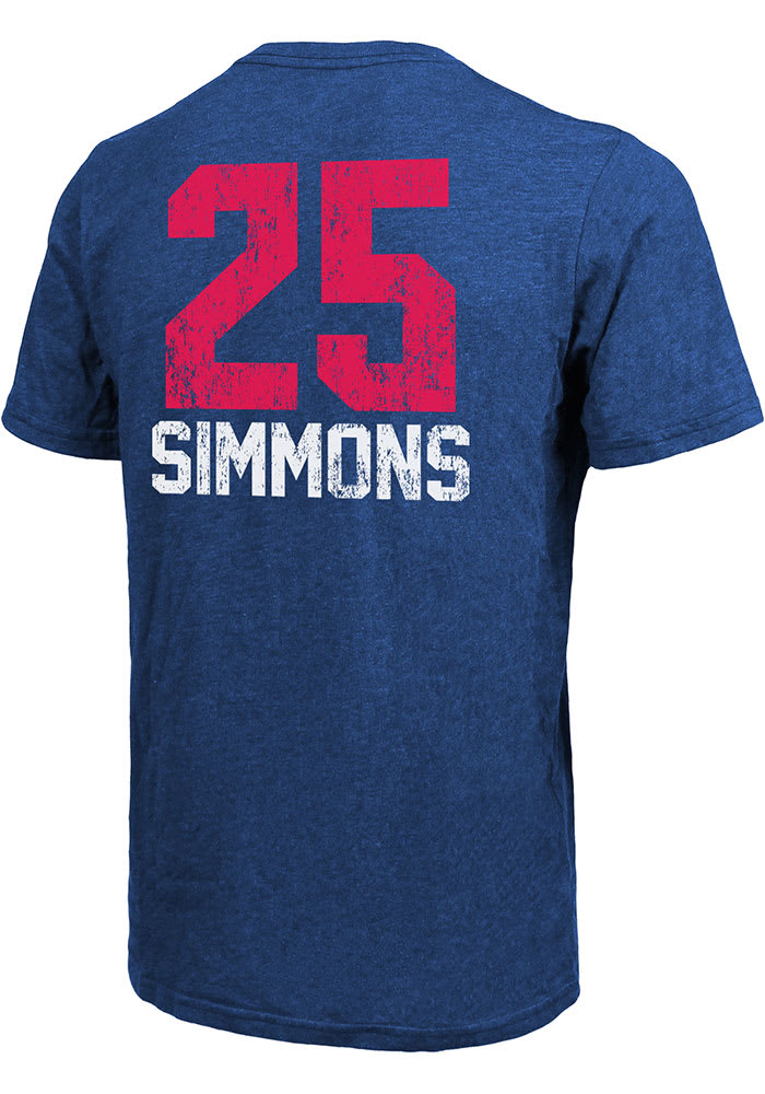 Ben Simmons Philadelphia 76ers Blue Aldo Short Sleeve Fashion Player T Shirt