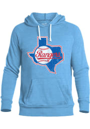 Texas Rangers Mens Light Blue Coop Logo Fashion Hood