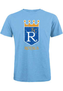 Kansas City Royals Light Blue Coop Logo Short Sleeve Fashion T Shirt