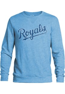 Kansas City Royals Mens Light Blue Alt Wordmark Long Sleeve Fashion Sweatshirt