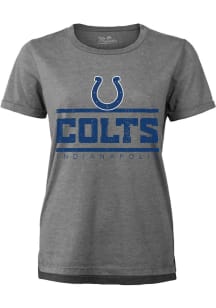 Indianapolis Colts Womens Grey Boyfriend Short Sleeve T-Shirt