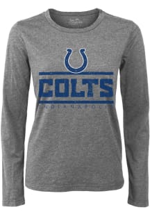 Indianapolis Colts Womens Grey Boyfriend LS Tee