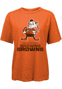 Cleveland Browns Womens Orange Echo Short Sleeve T-Shirt