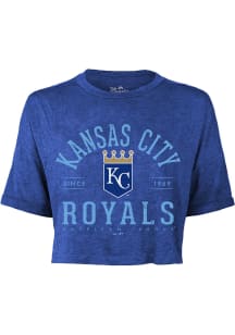Kansas City Royals Womens Blue Field Goal Short Sleeve T-Shirt